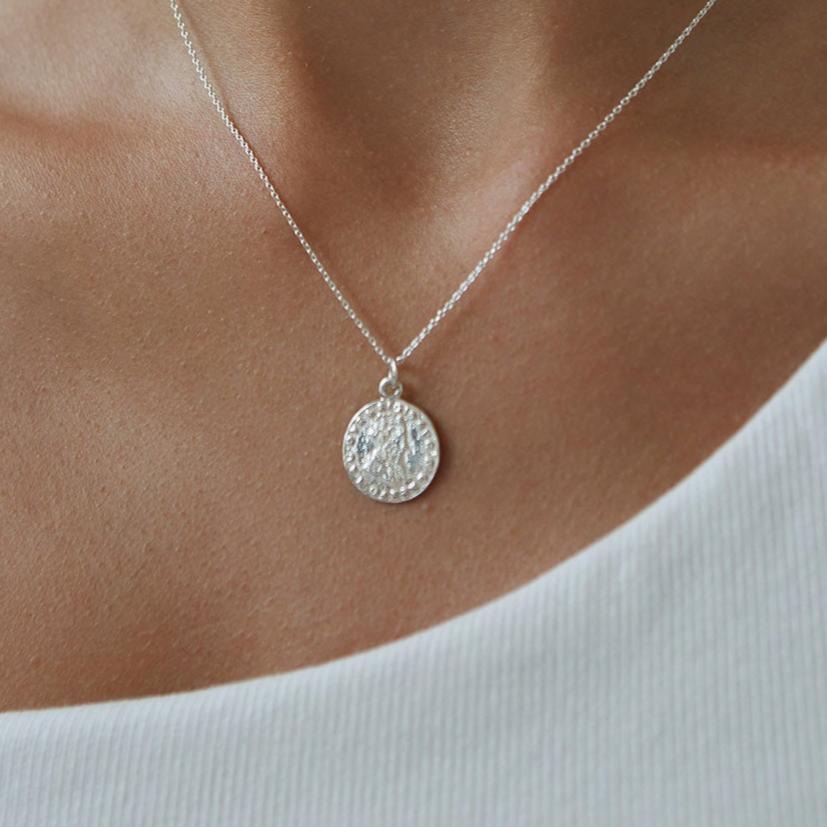 Necklace "Greek Coin" 925 Silver