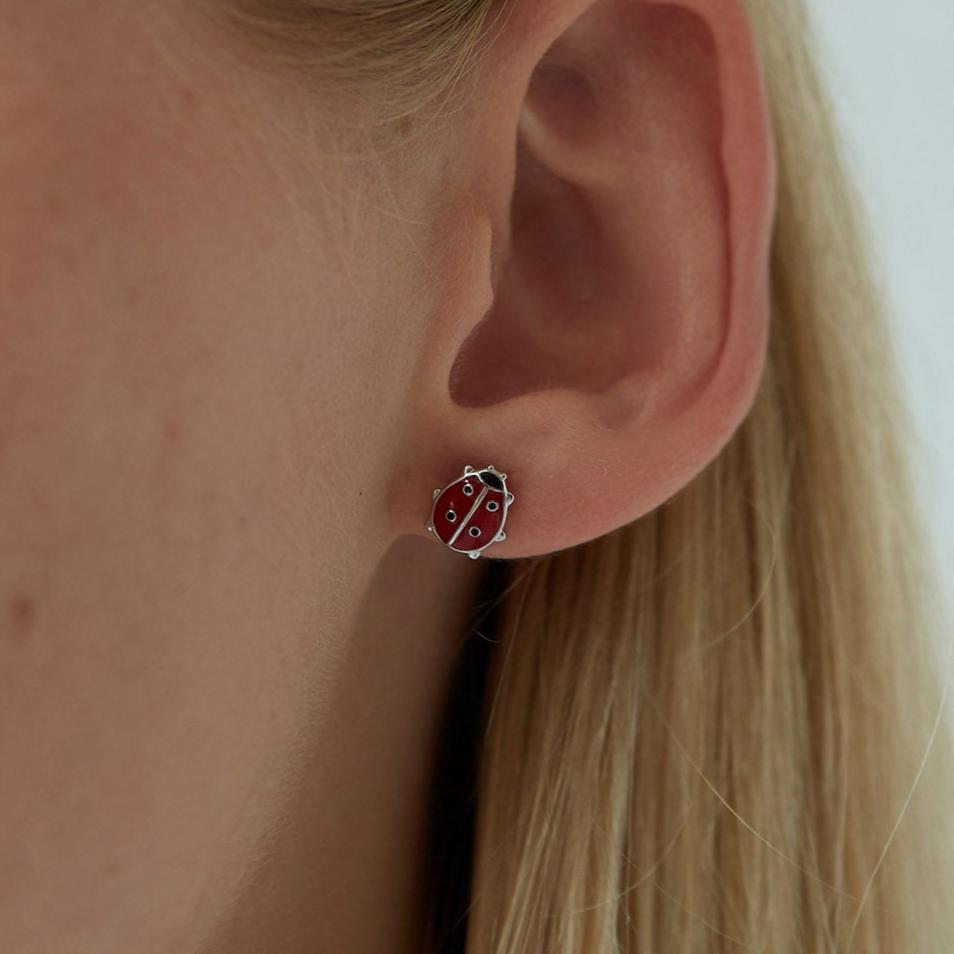 Earrings "Ladybug" 925 Silver