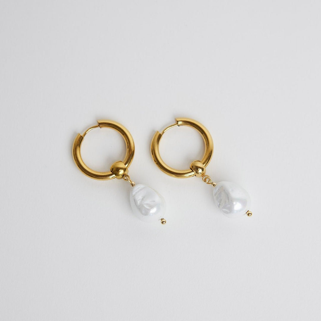 Earrings "La perla Hoops"