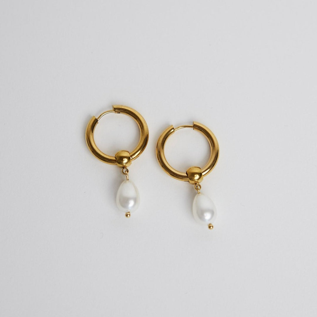 Earrings "Hoop Pearls"