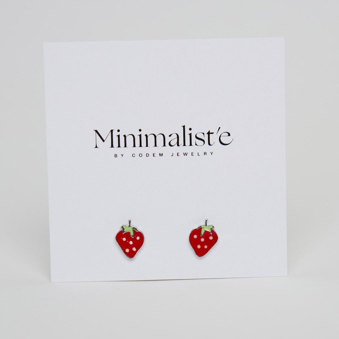 Earrings "Strawberry" 925 Silver