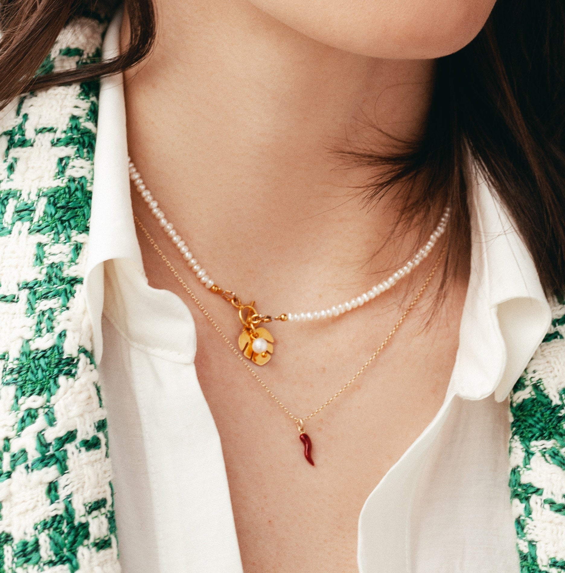 Gold chili hot sale pepper necklace